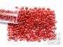 Size 6-0 Seed Beads - Transparent Silver Lined Red